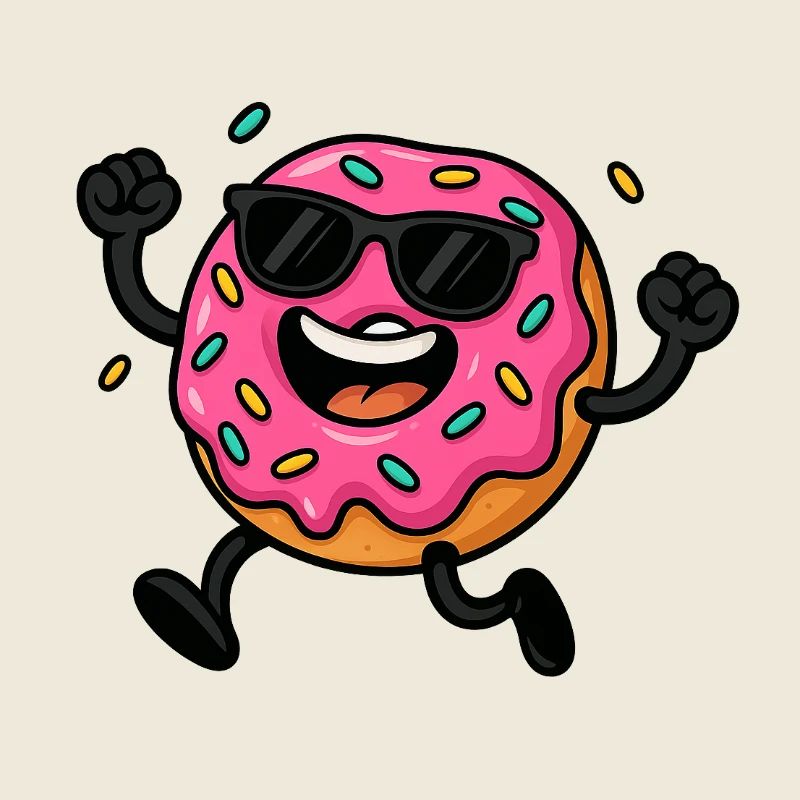 Sonnenbrillen-Donut Spaß