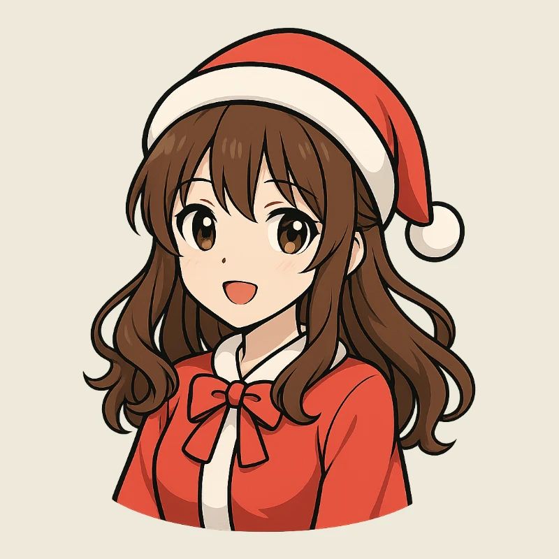 Fille d’anime magique de Noël