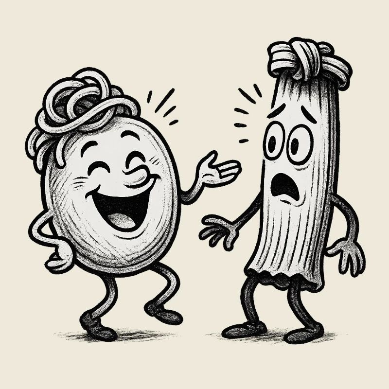 Italian vs Chinese noodles