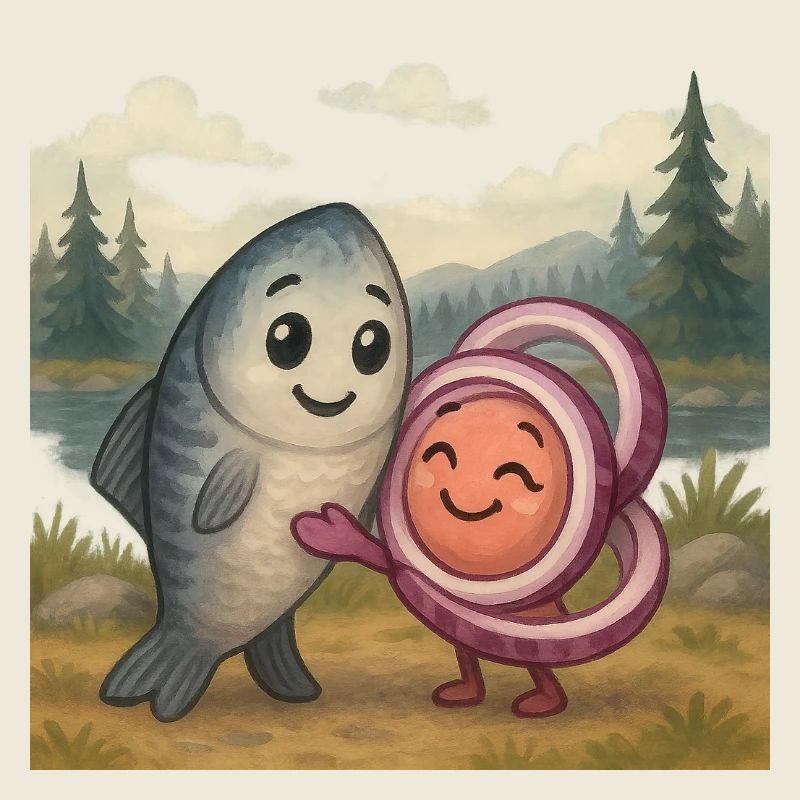 Hering und Zwiebel Freundschaft