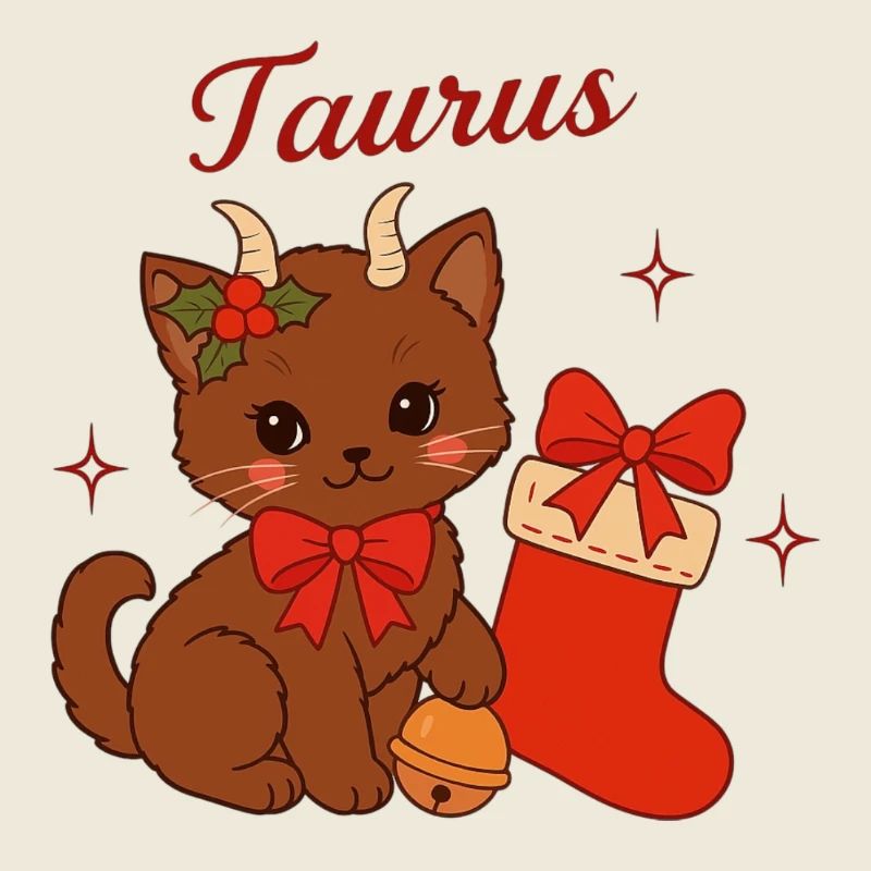 Chat Taureau Noël : Chat taureau mignon