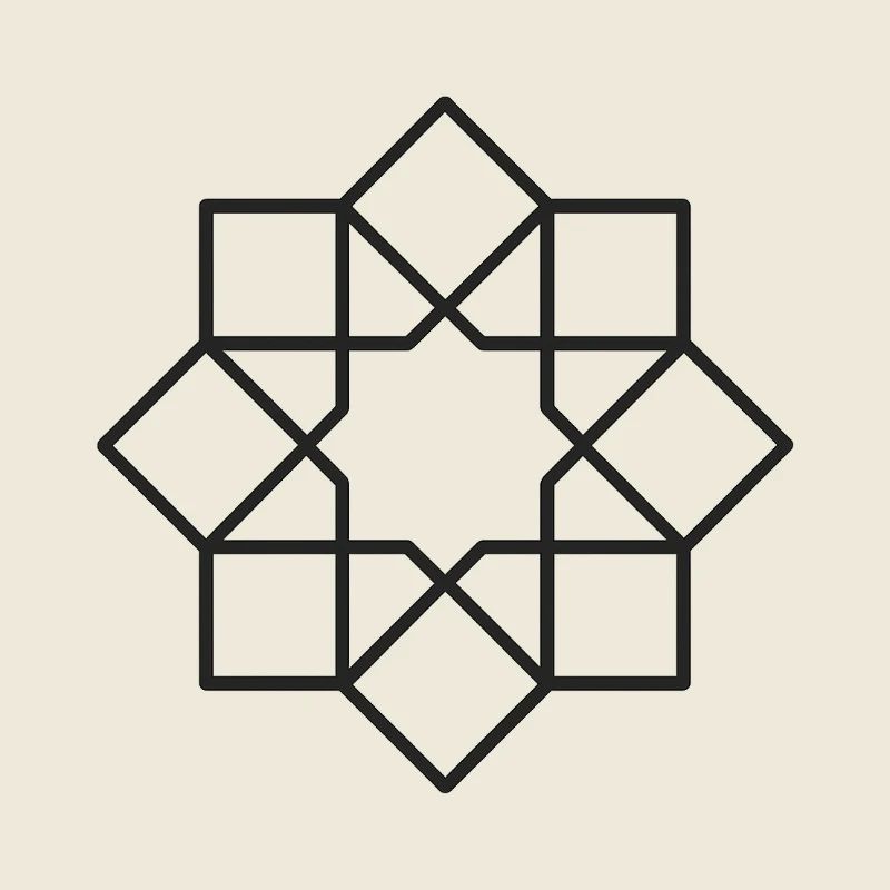 Geometrischer Quadratstern Kreis-Muster