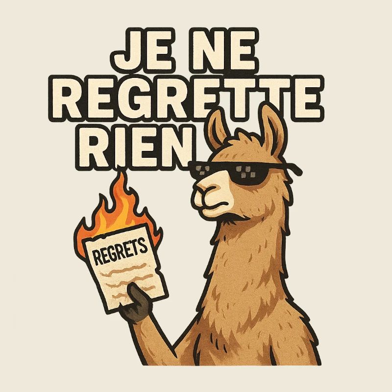 Rebellischer Lama Ich bereue nichts.