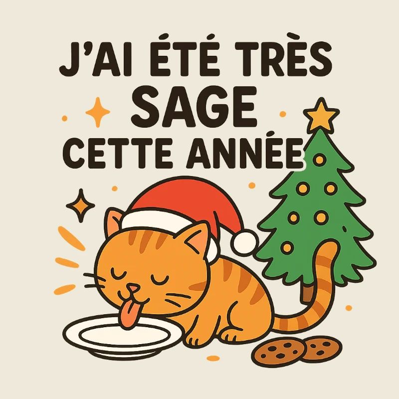 Wise and Gourmet Christmas Cat