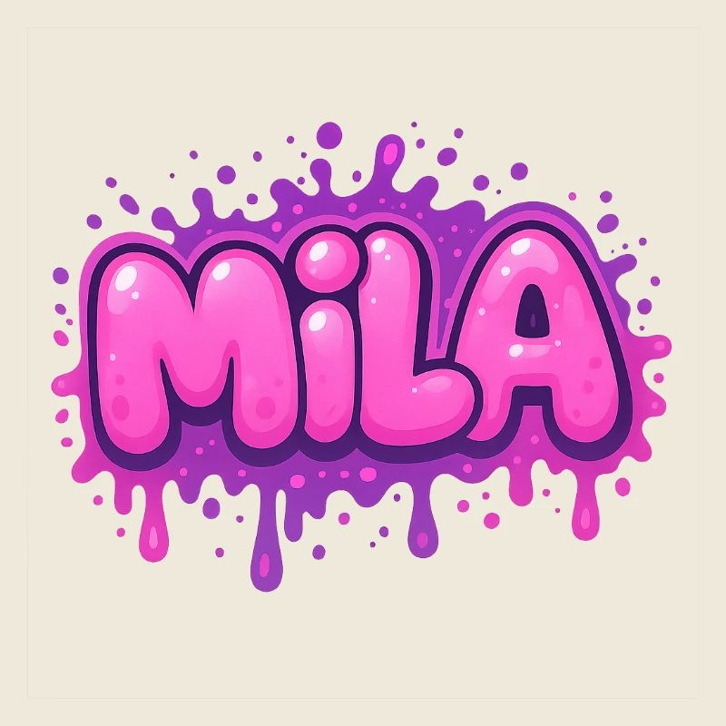 Graffiti MILA Name Gift Ideal druckbar auf