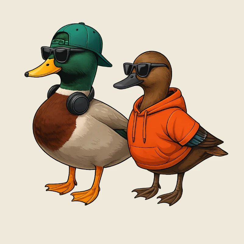 Enten Paar im coolen Look