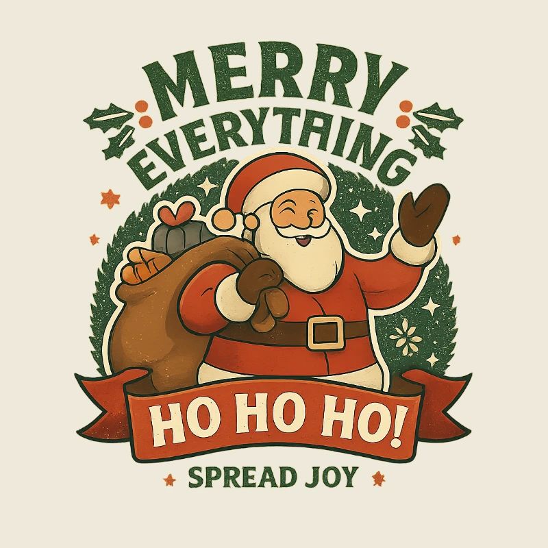 Santa Spread Joy Weihnachtsmotiv