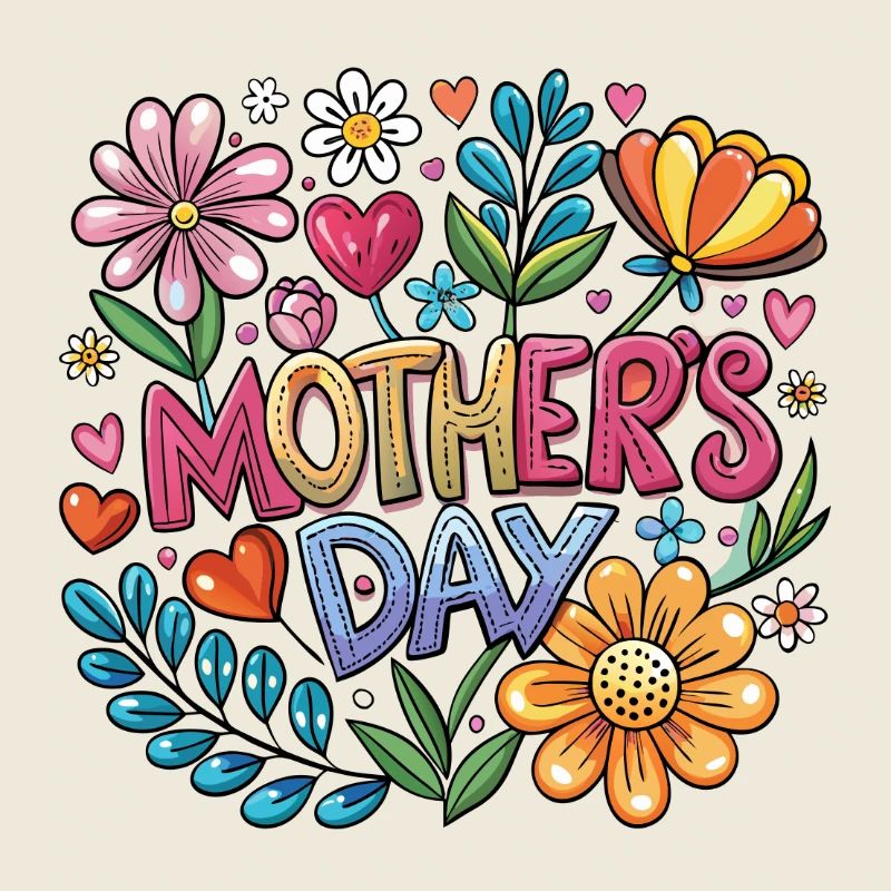 Muttertag Blumen Popart