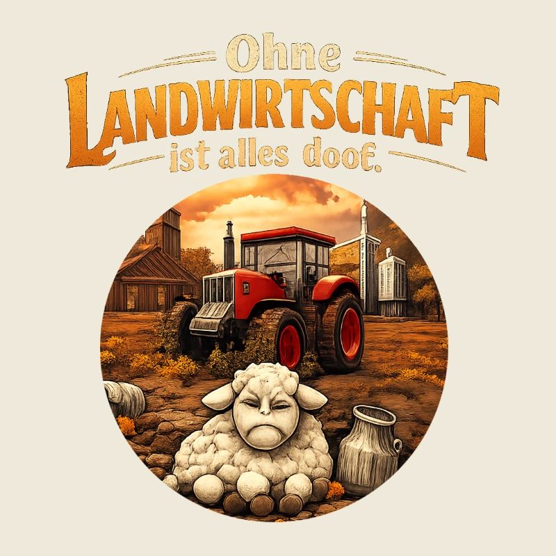 Sans agriculture, tout est stupide, conception de tracteur