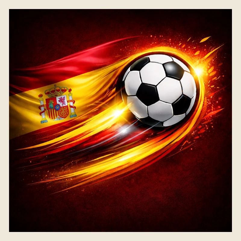 Spanien Fußball Feuerspur