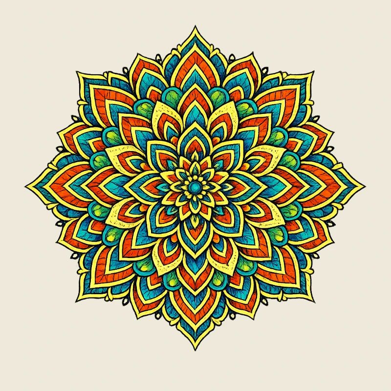 Bunte Mandala – Harmonie und Gleichgewicht