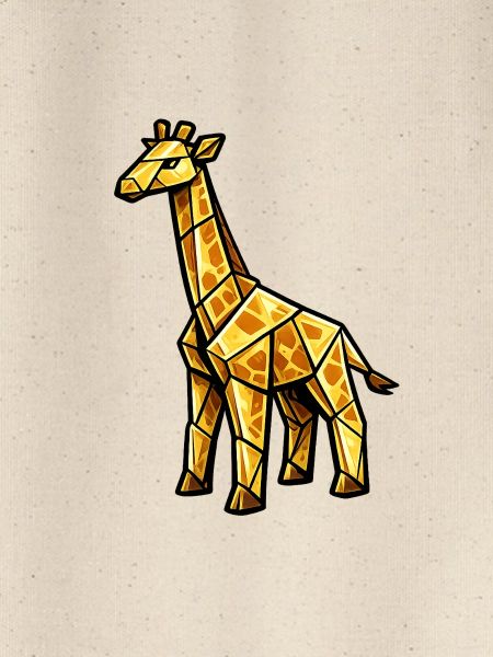 Golden Geometry Giraffe