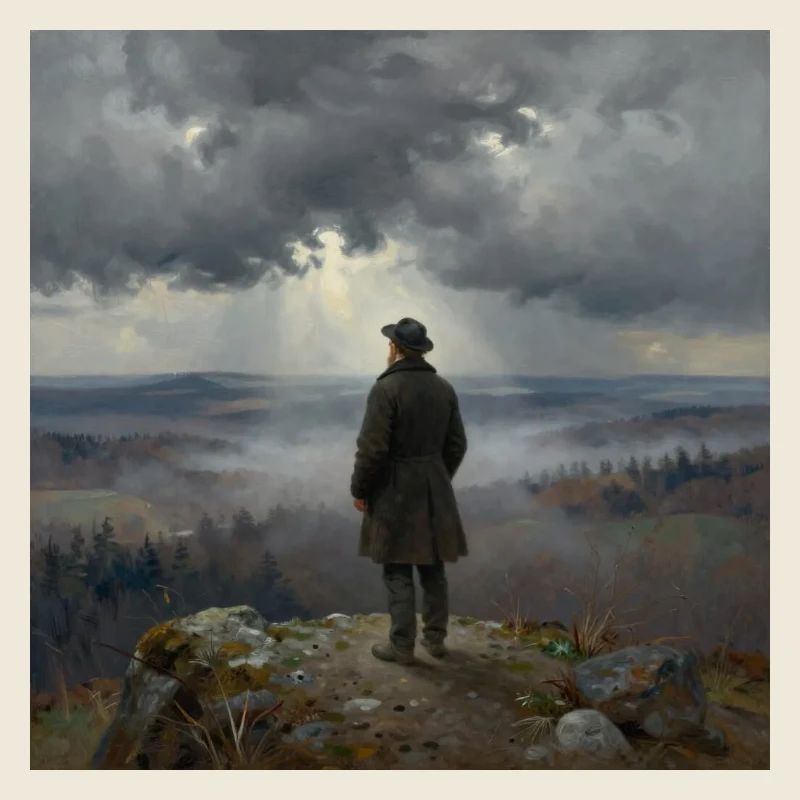 Vue des montagnes Brumeuses