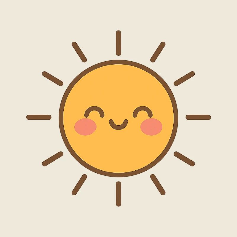 Sonne Süßes Lächeln