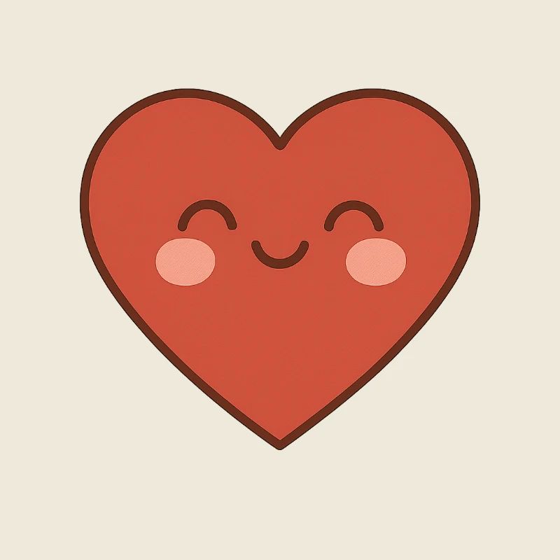 Warmes, lächelndes Herz