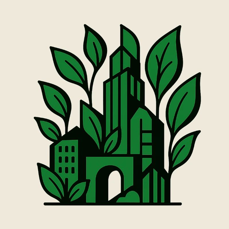 Silhouette de la forêt urbaine