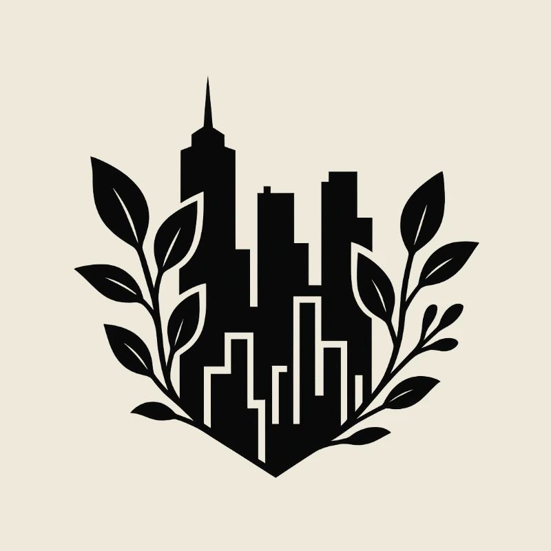 City Green Skyline Silhouette