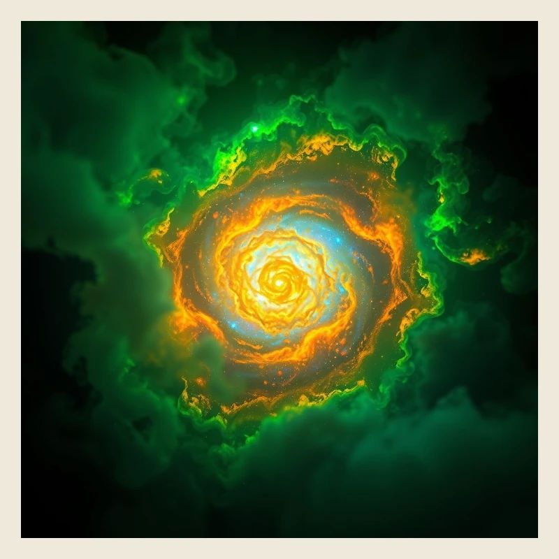 Galaxie Spirale Néon