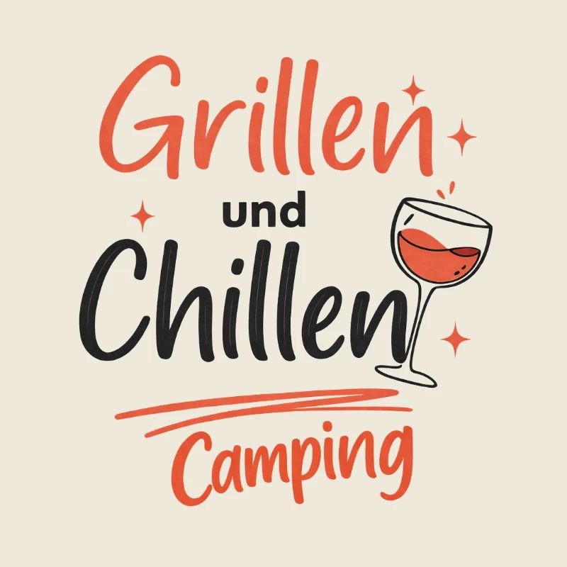 Grillen und Chillen das nett man Camping 