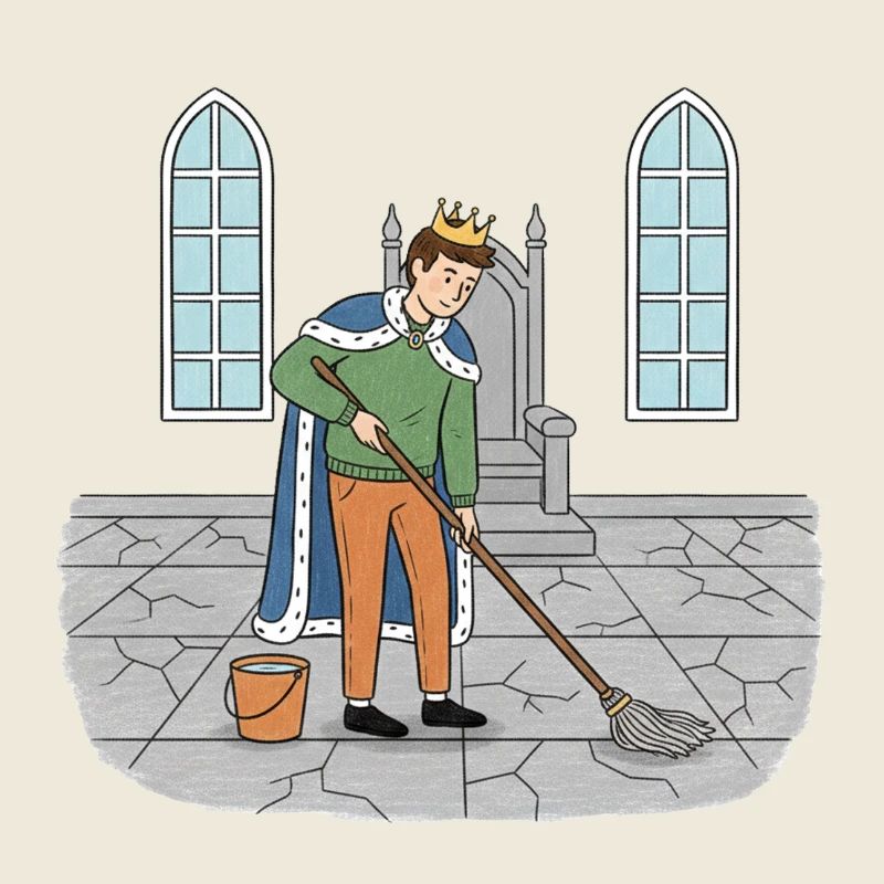 Roi Nettoie le Château