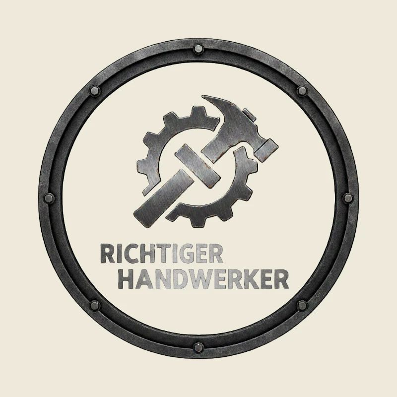 Richtiger Handwerker Logo Metall