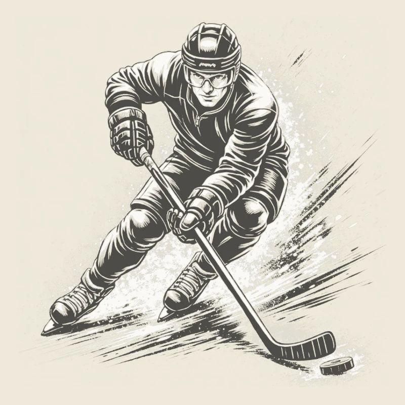 Eishockeyspieler in voller Action