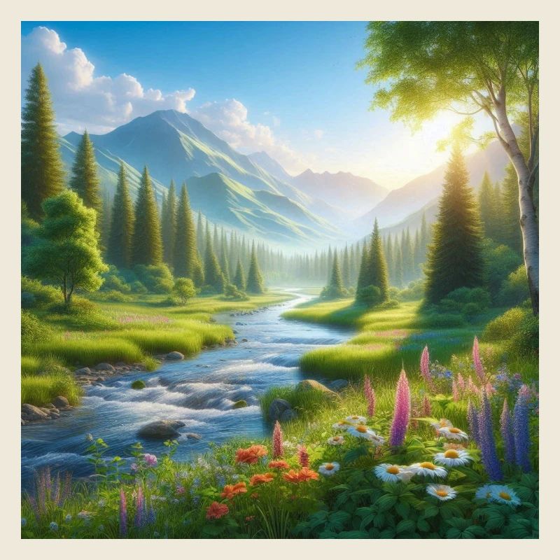 Fjälldalens Frühlingsblumenfluss