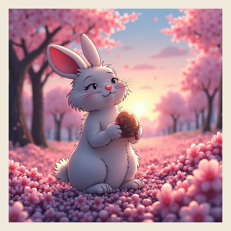 Manga drawing of a cute rabbit