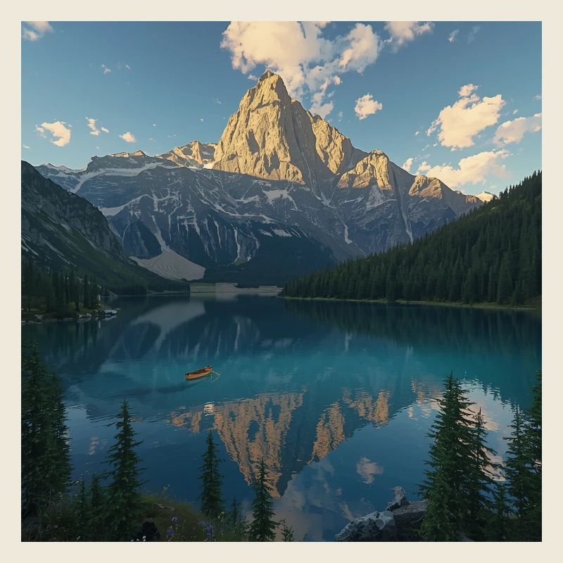 Bergsee Spiegelung im Alpenpanorama