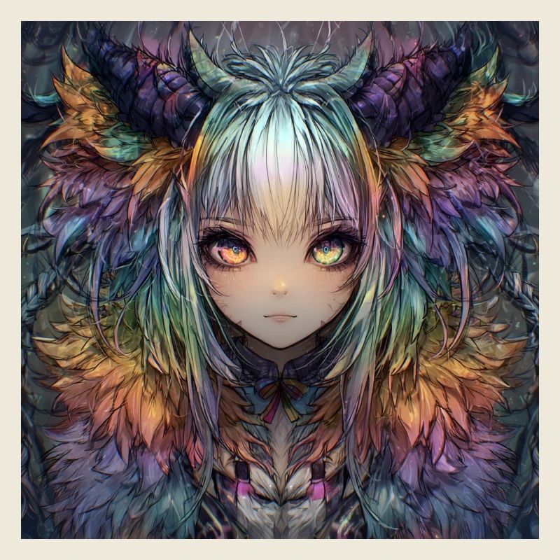 Feather Dream Mythical Creature Portrait