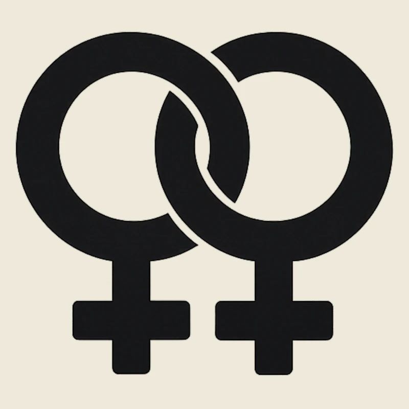 Symboles féminins entrelacés