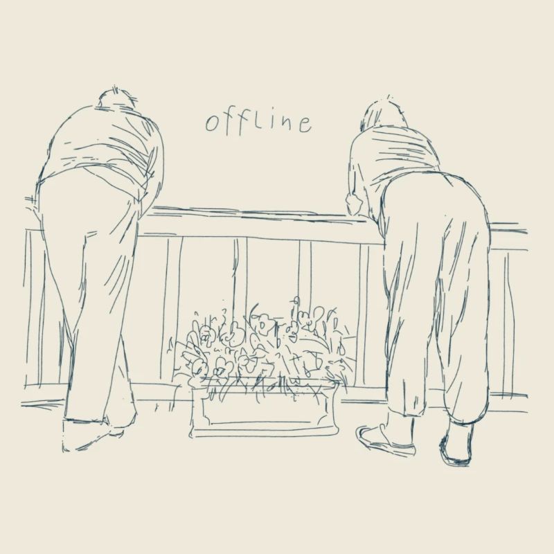 Mann und Frau offline