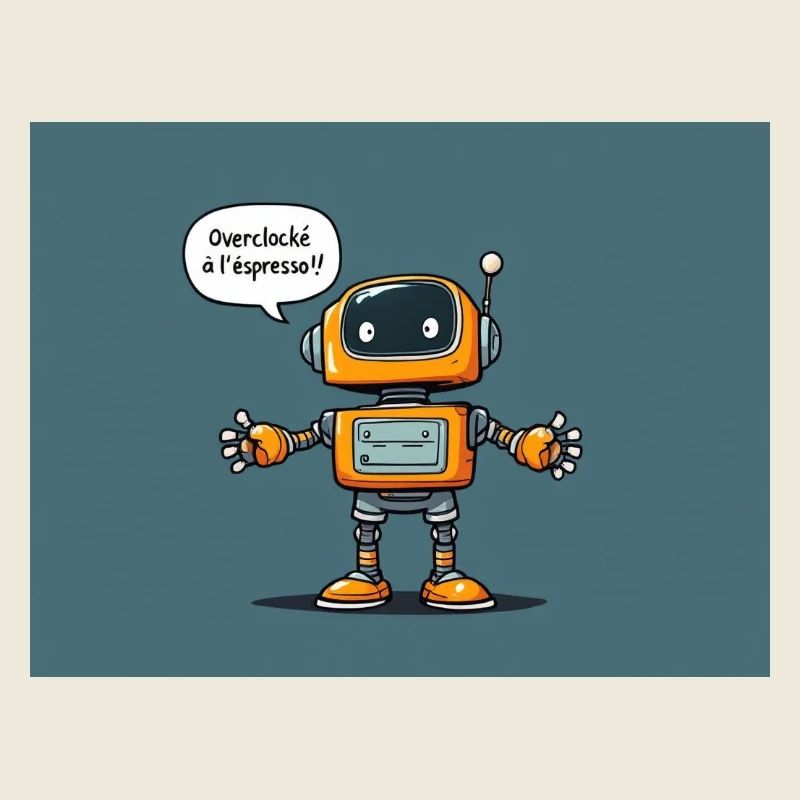 Cute Robot with Retro Charm