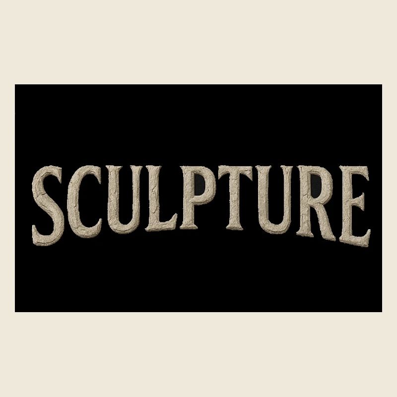 Sculpture Textured Lettering