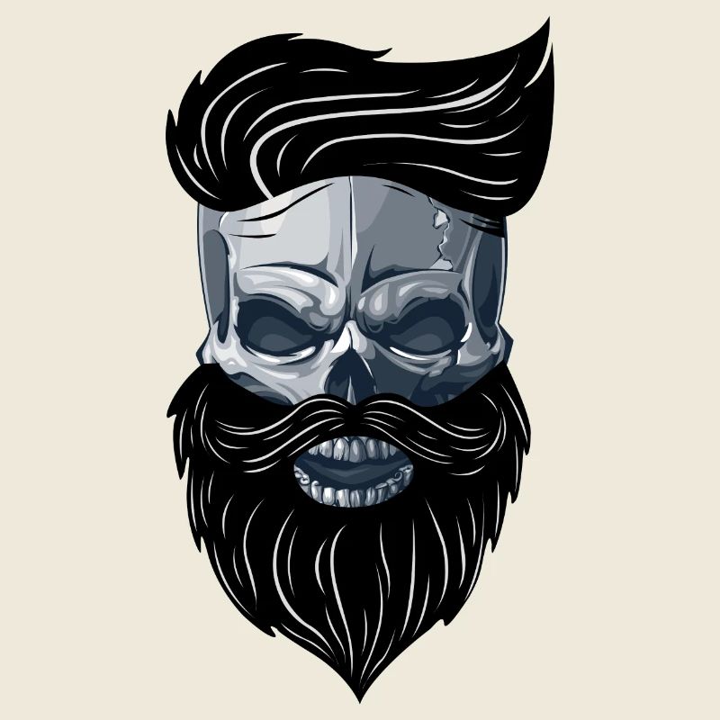 Beardy Beard Bart Man Skull Geschenkidee