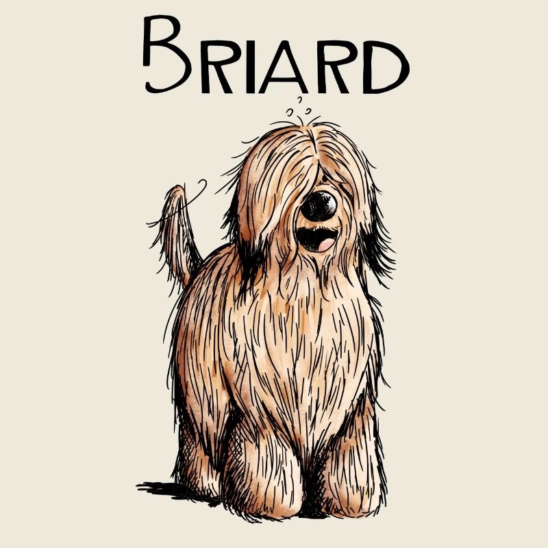 Lustiger Briard - Hund - Beger de Brie - Geschenk