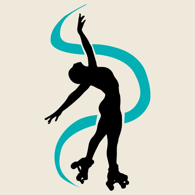 Silhouette Quad Skater Dancing