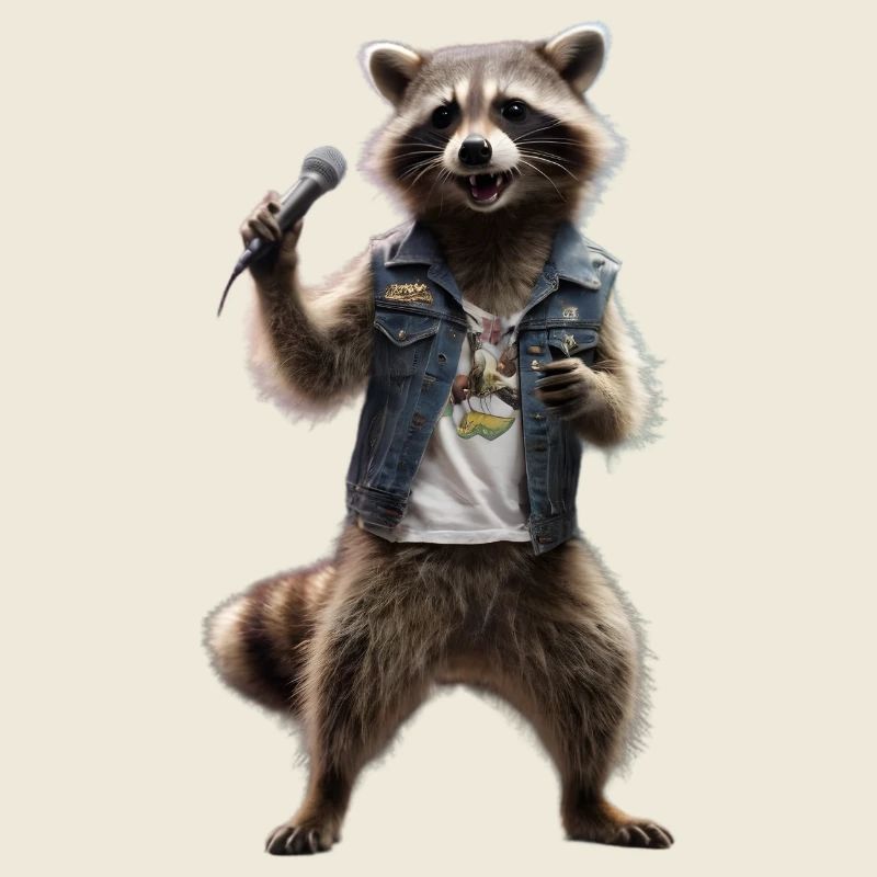 raton laveur chanteur micro