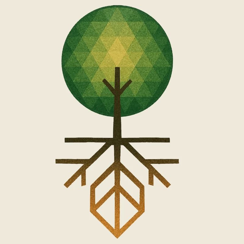 Abstract Tree with Geometric Roots – Symmet