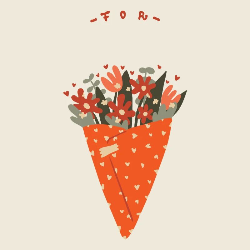 Bouquet de fleurs – Salutations chaleureuses