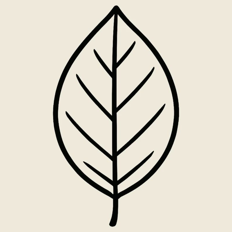 Leaf Minimalist Outline Design
