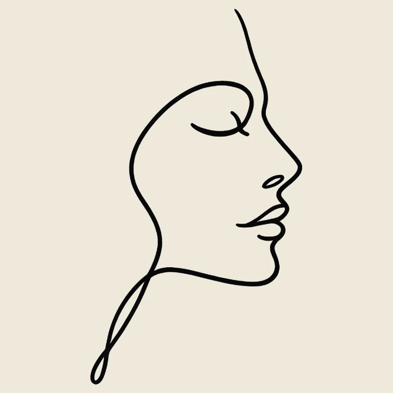 Silhouette du visage de la ligne