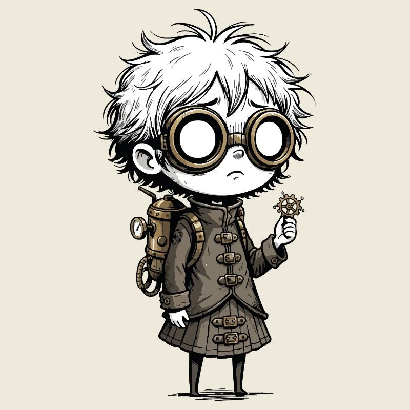 Kid Steampunk Glasses Cogs Manga