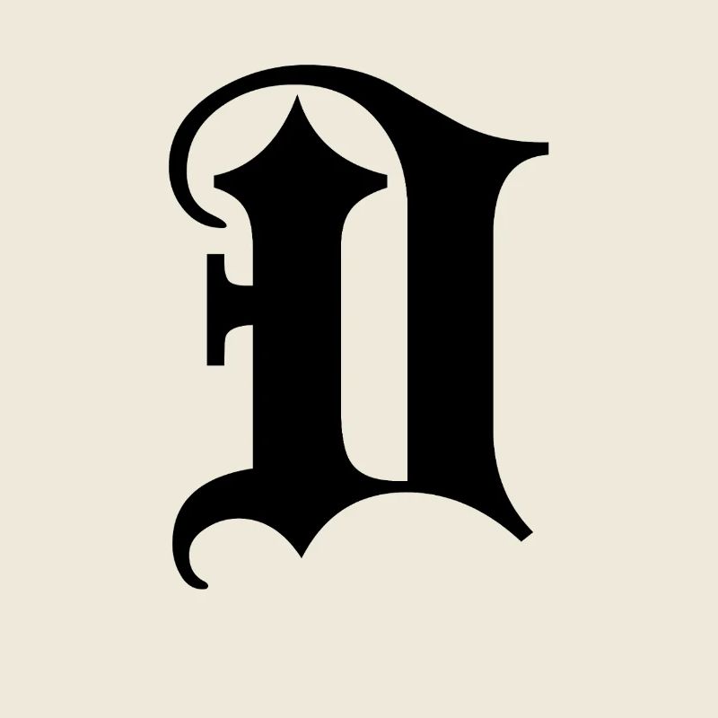 Typography D monogram letter mosaic design T-Shirt