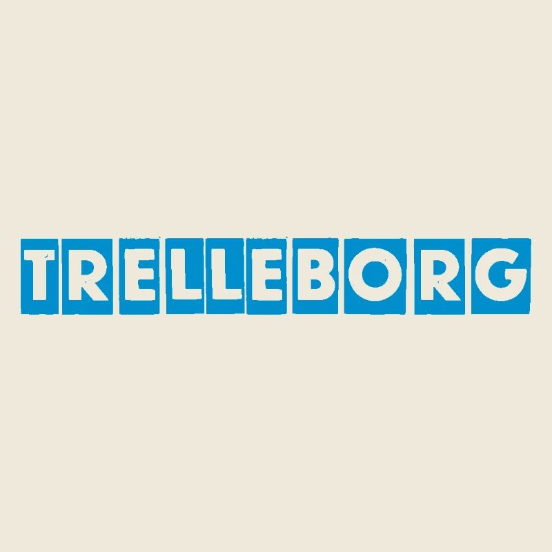 Trelleborg – Conception de texte bleu