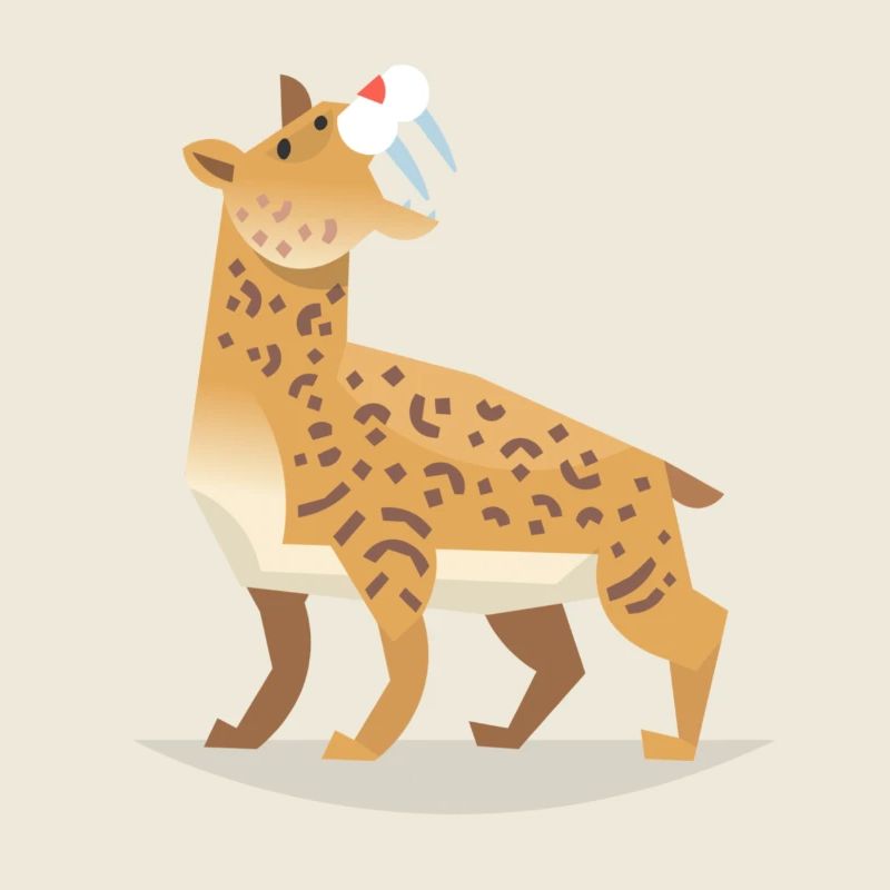 Saber-toothed tiger design