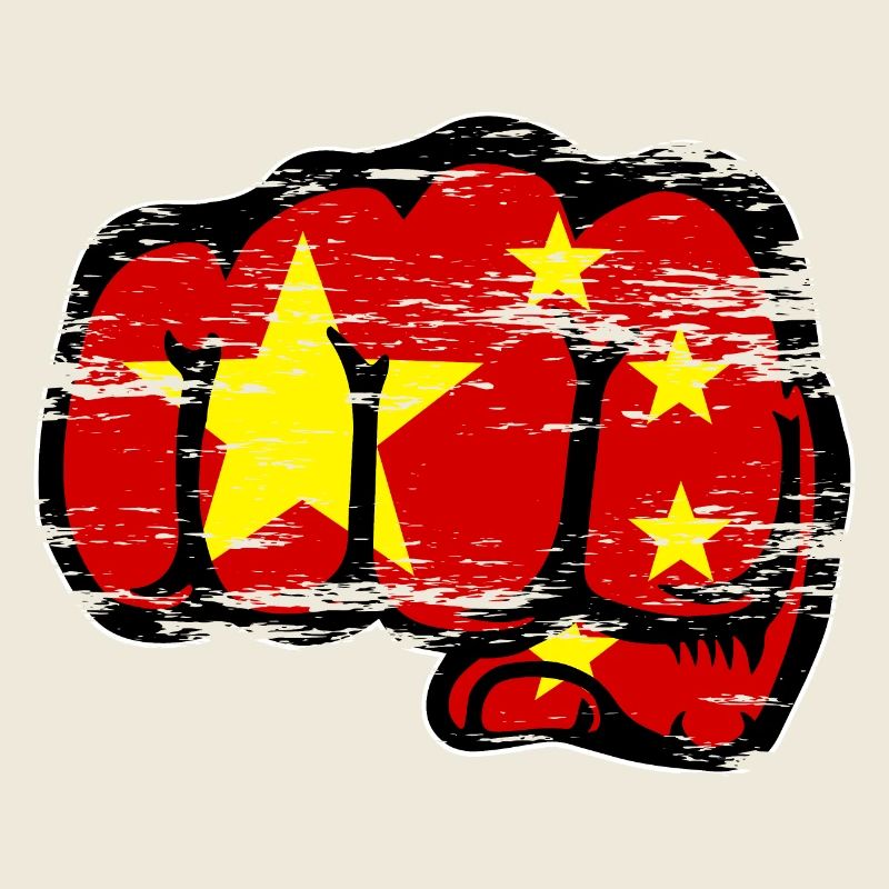 China Flagge Hand Faust used