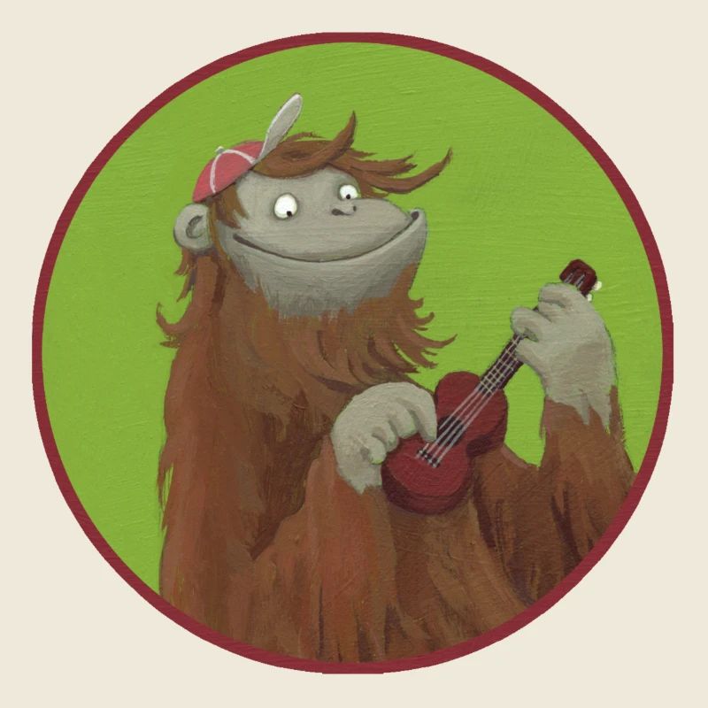 Monkey with ukulele