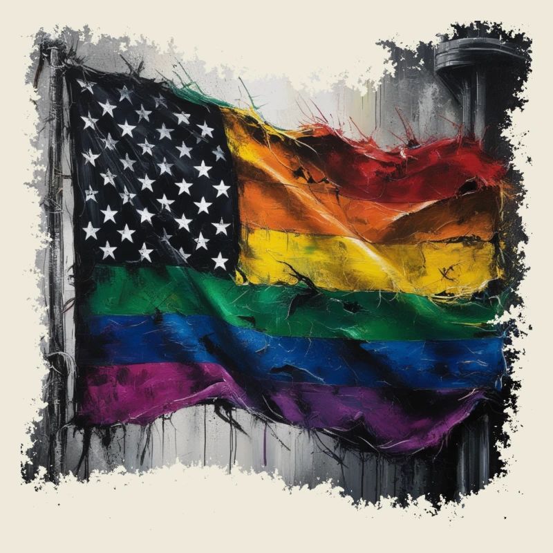 pride american rainbow flag