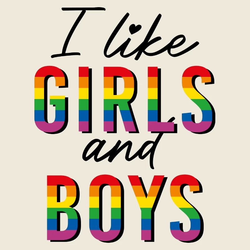 LGBTQIA+ J’aime les filles et les garçons bi Regenbogen